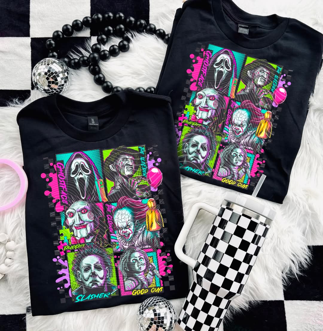 Horror Movie Villains Collage T-Shirt