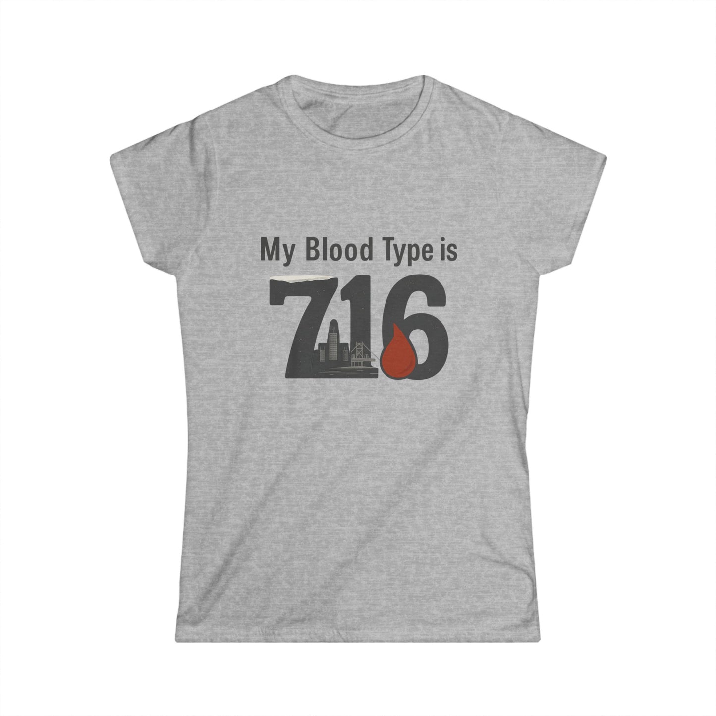 Buffalo Blood Type Tee | Softstyle Shirt, Gift for Buffalo Lovers, Casual Wear, Perfect for Birthdays and Celebrations
