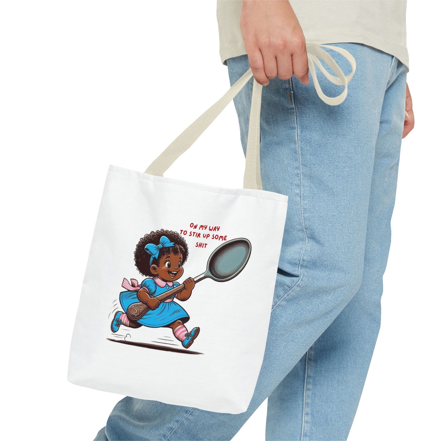 Playful Tote Bag for Creative Souls, Perfect for Shopping, Gifts, Art Lovers, Everyday Use, 'Oh My Way to Stir Up Some Shit'