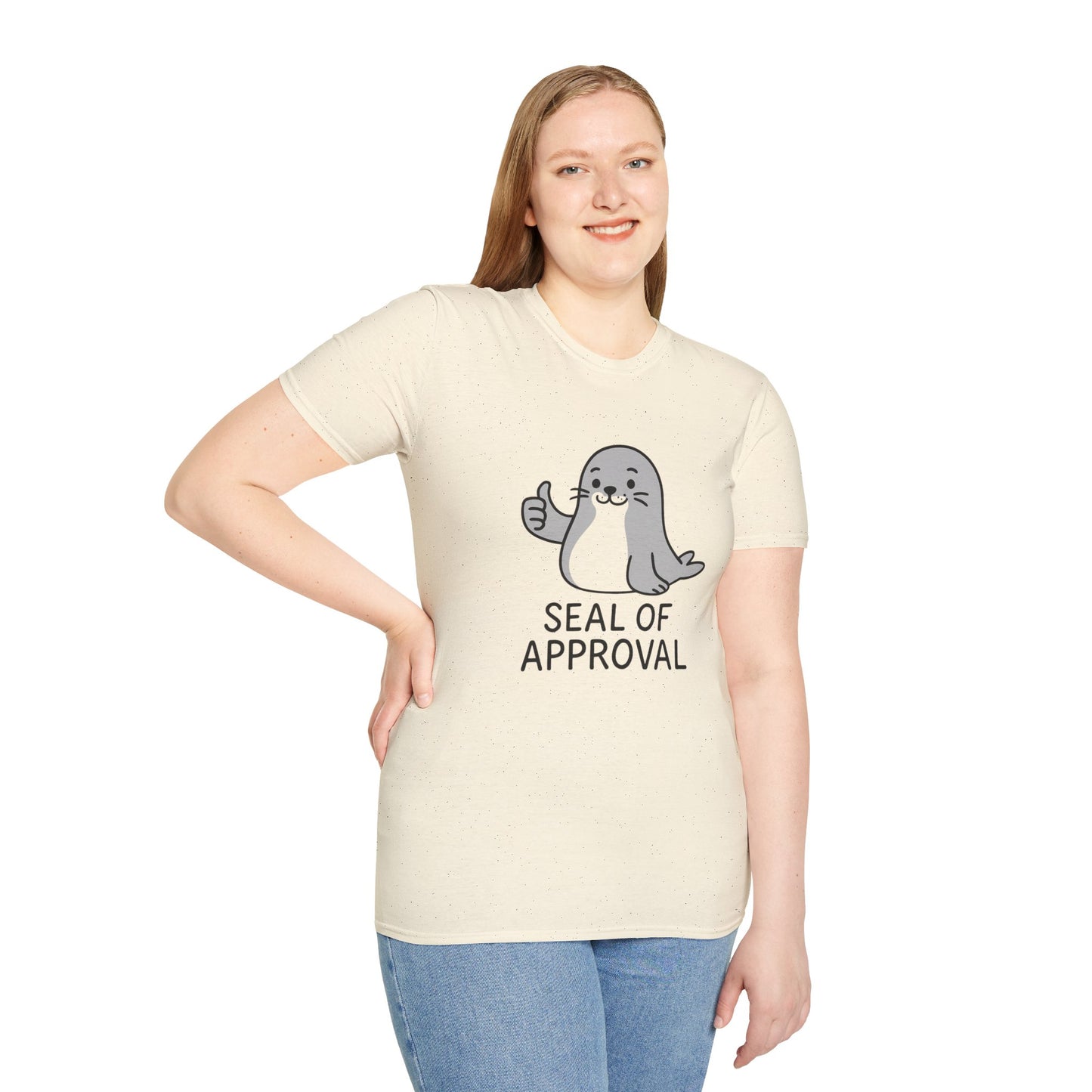 Cute Seal of Approval T-Shirt, Funny Tee, Gift for Animal Lovers, Unisex Softstyle Shirt, Casual Wear, Birthday Present