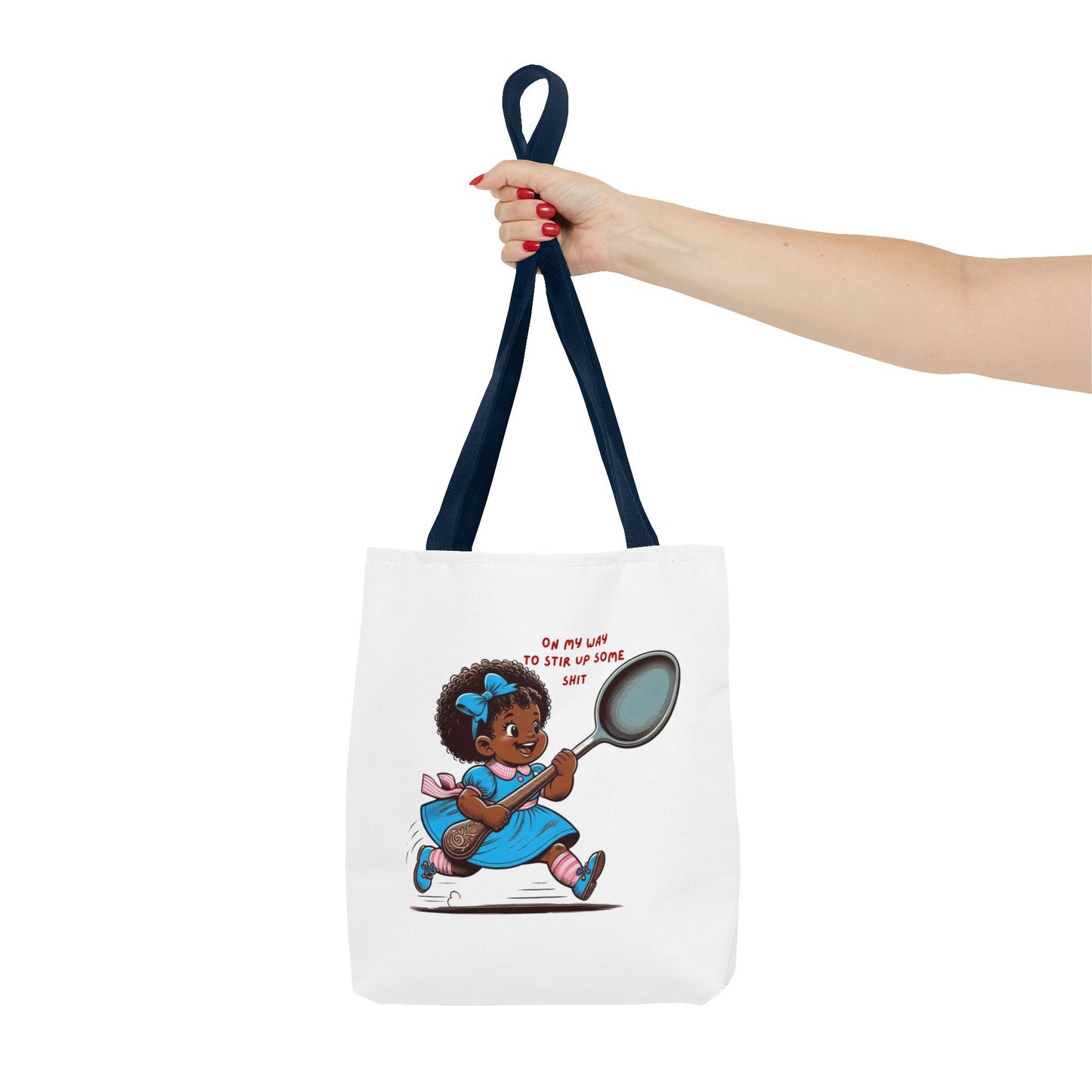 Playful Tote Bag for Creative Souls, Perfect for Shopping, Gifts, Art Lovers, Everyday Use, 'Oh My Way to Stir Up Some Shit'