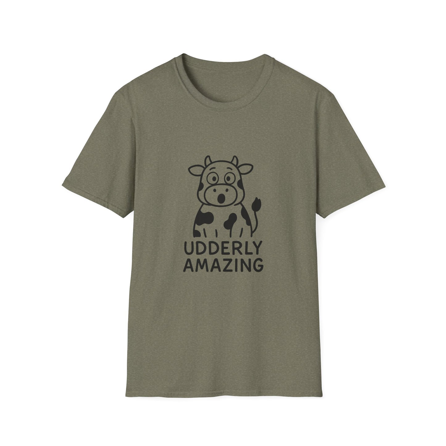 Udderly Amazing Cow T-Shirt | Funny Farm Animal Tee, Gift for Animal Lovers, Dairy Themed Apparel, Cute Cow Shirt