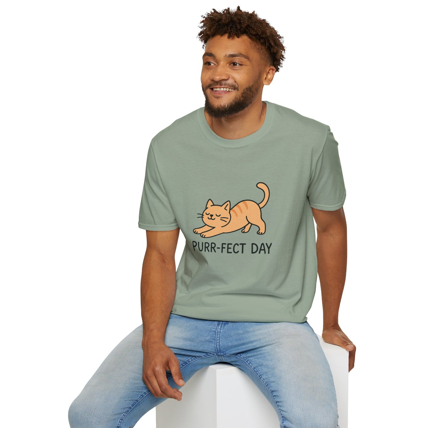 Purr-fect Day Cat T-Shirt, Funny Cat Tee, Unisex Animal Lover Shirt, Gift for Cat Owners, Cute Pet Tee