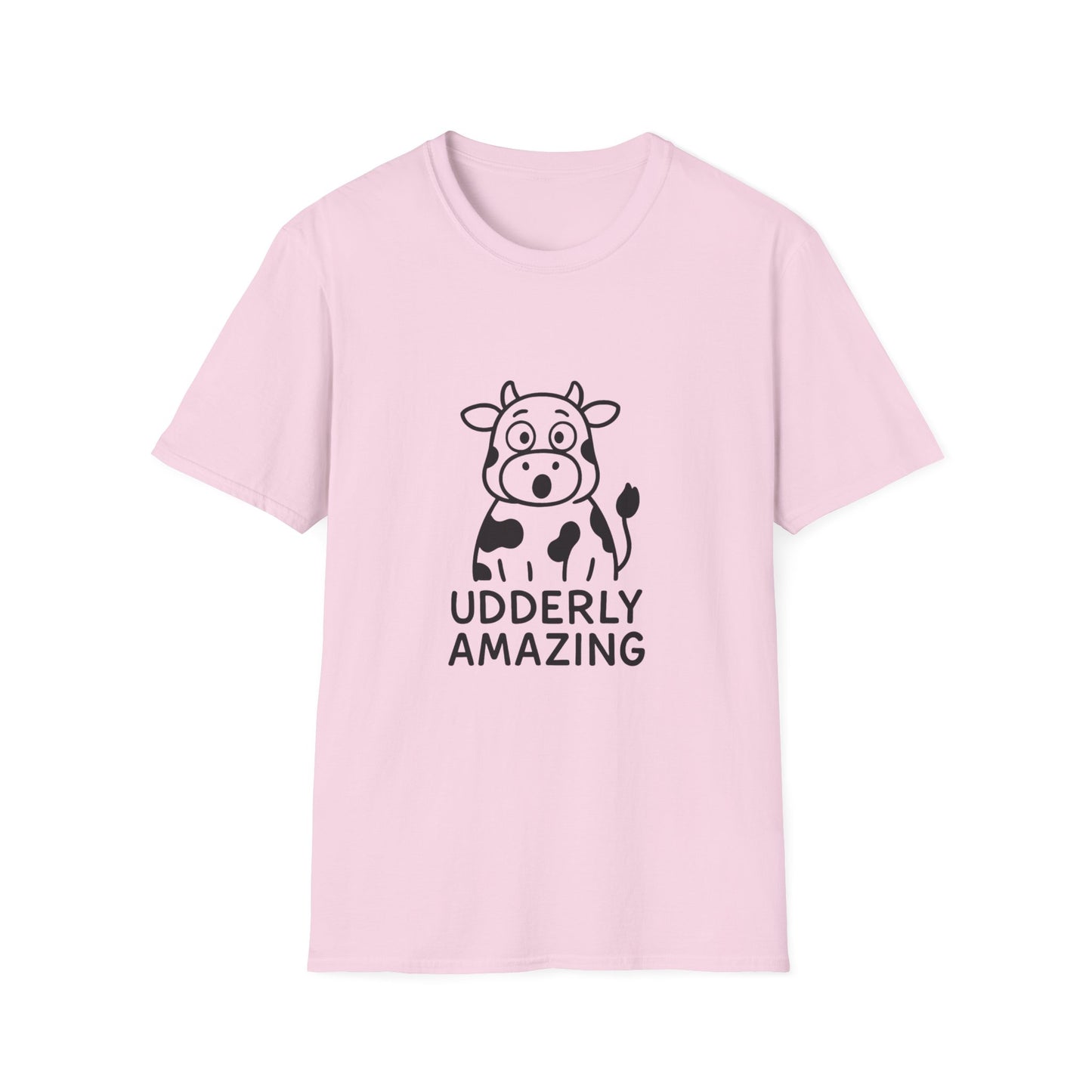 Udderly Amazing Cow T-Shirt | Funny Farm Animal Tee, Gift for Animal Lovers, Dairy Themed Apparel, Cute Cow Shirt