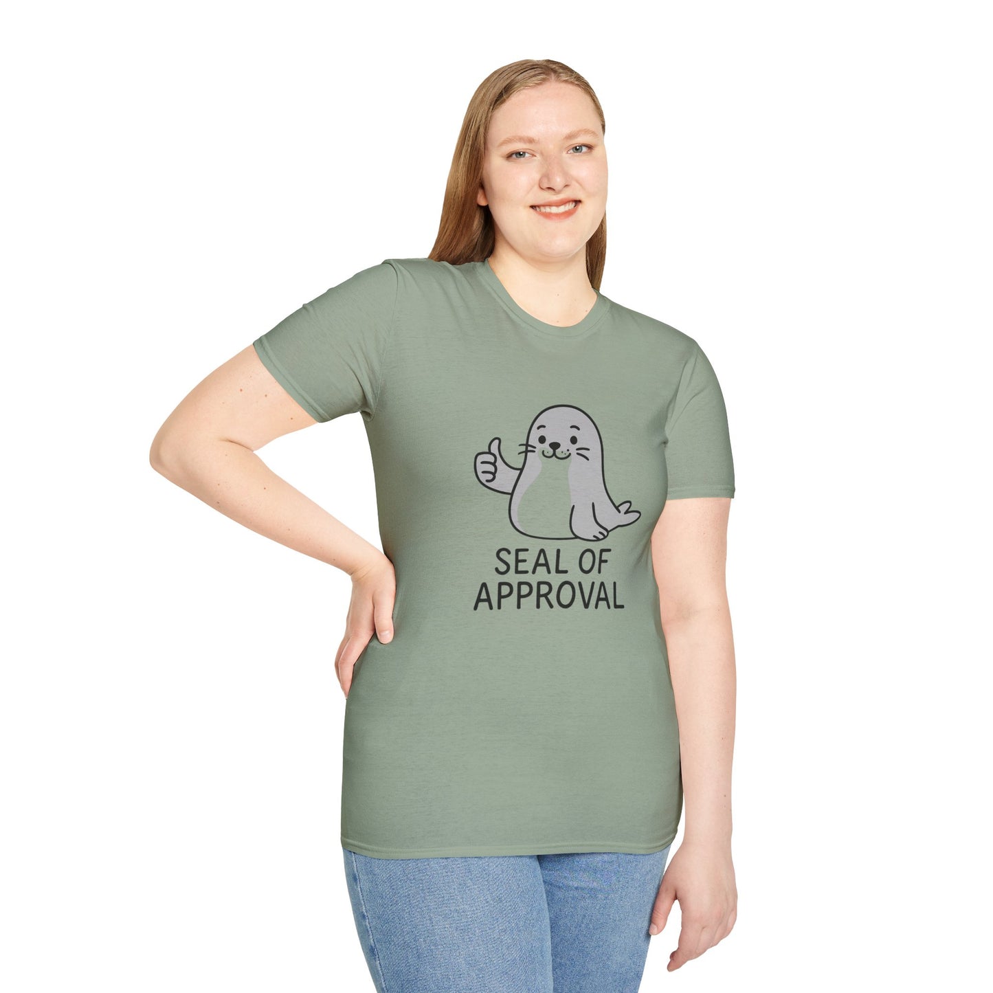 Cute Seal of Approval T-Shirt, Funny Tee, Gift for Animal Lovers, Unisex Softstyle Shirt, Casual Wear, Birthday Present