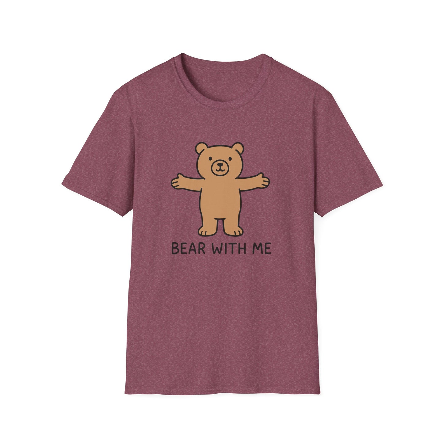 Cute Bear Graphic T-Shirt | Bear with Me Tee, Gift for Animal Lovers, Fun Casual Wear, Birthday Gift, Unisex Softstyle Shirt