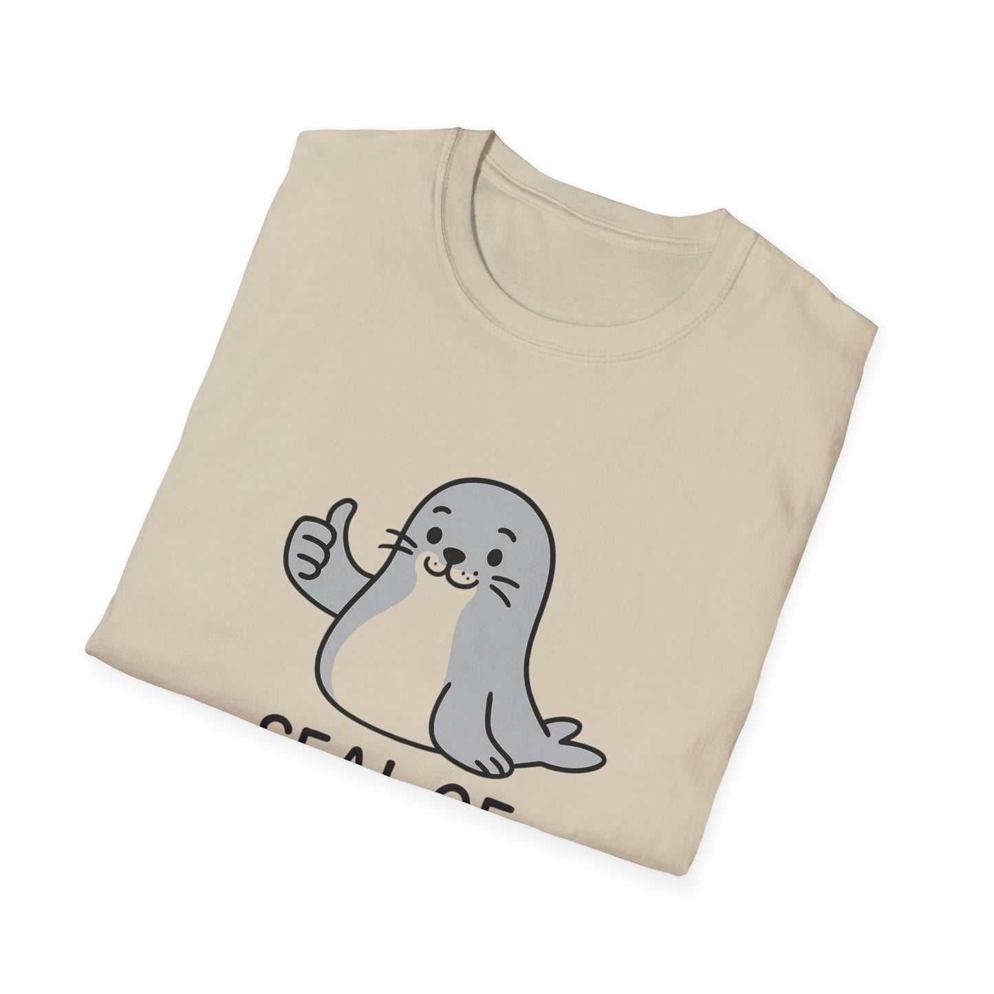 Cute Seal of Approval T-Shirt, Funny Tee, Gift for Animal Lovers, Unisex Softstyle Shirt, Casual Wear, Birthday Present