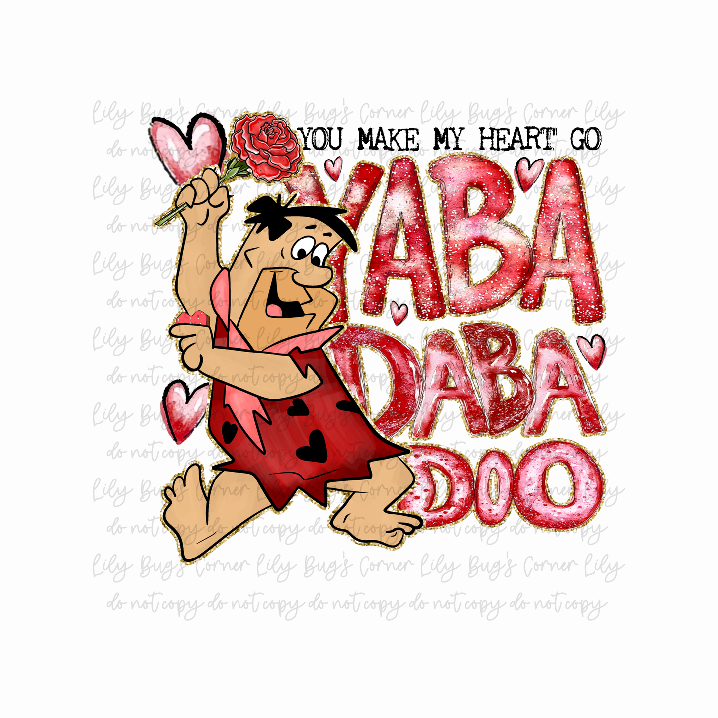 You Make My Heart Go Aba Daba Doo Valentine Shirt | Retro Cartoon Valentine Tee | Funny Valentine’s Day Graphic T-Shirt