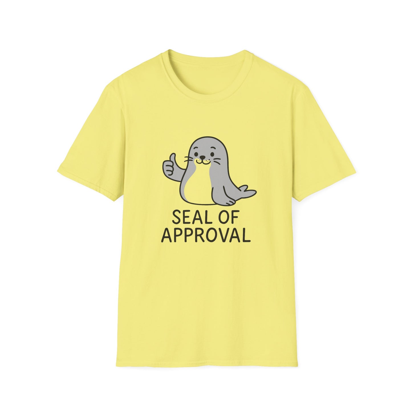 Cute Seal of Approval T-Shirt, Funny Tee, Gift for Animal Lovers, Unisex Softstyle Shirt, Casual Wear, Birthday Present