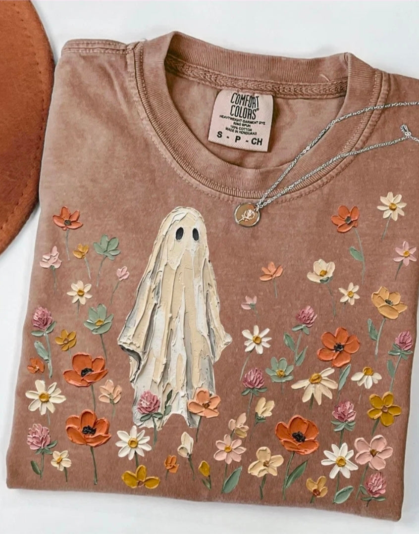 Wildflower Ghost – Floral Halloween Tee, Sweatshirt & Hoodie