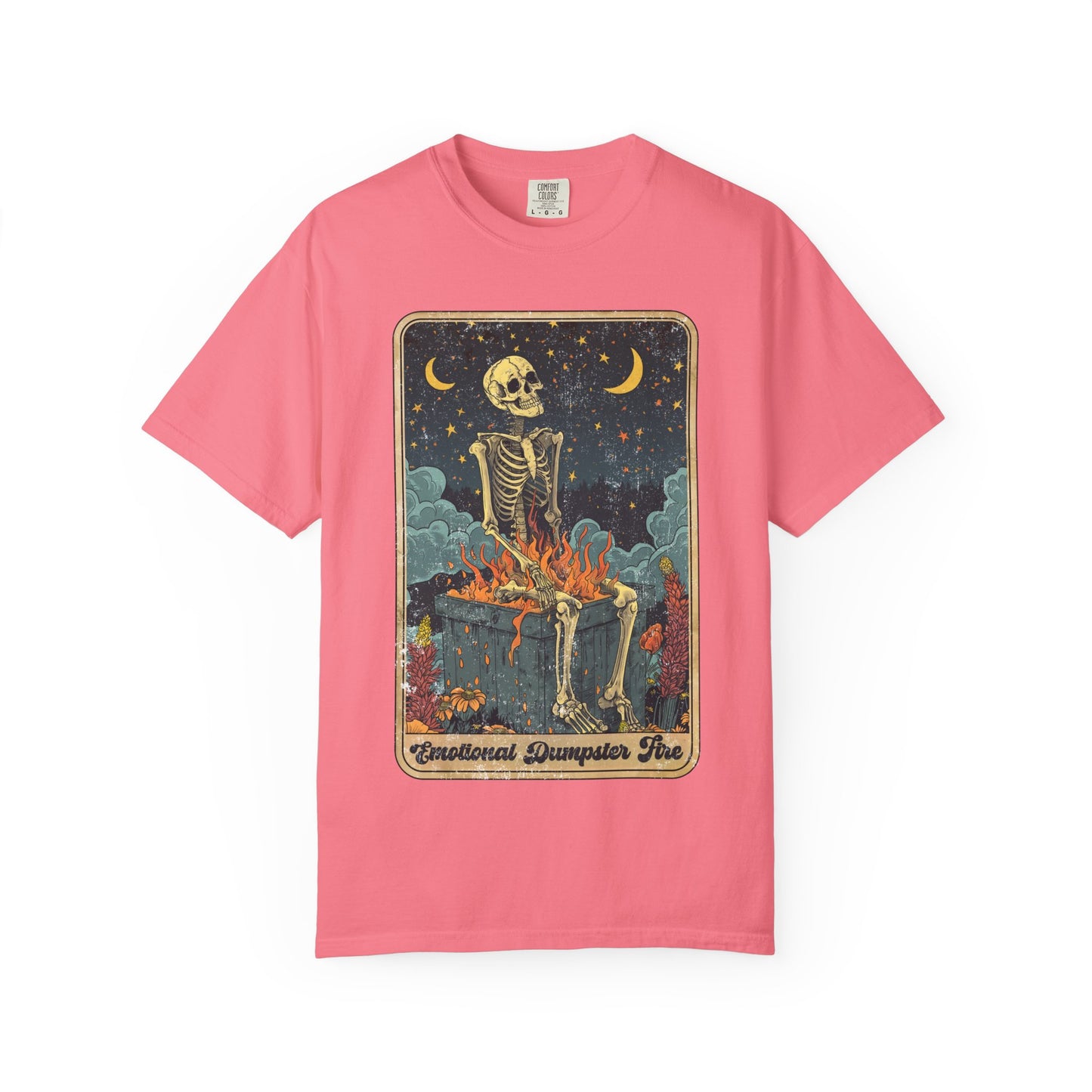 Skeleton in the Moonlight T-Shirt | Spooky Vintage Graphic Tee for Halloween, Casual Wear, Unisex Apparel, Fall Fashion, Gift for Art Lovers