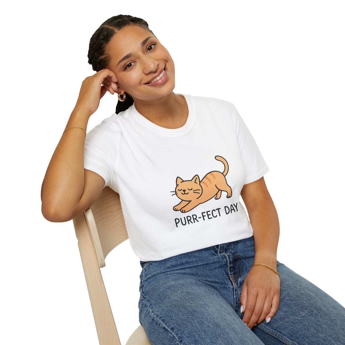 Purr-fect Day Cat T-Shirt, Funny Cat Tee, Unisex Animal Lover Shirt, Gift for Cat Owners, Cute Pet Tee