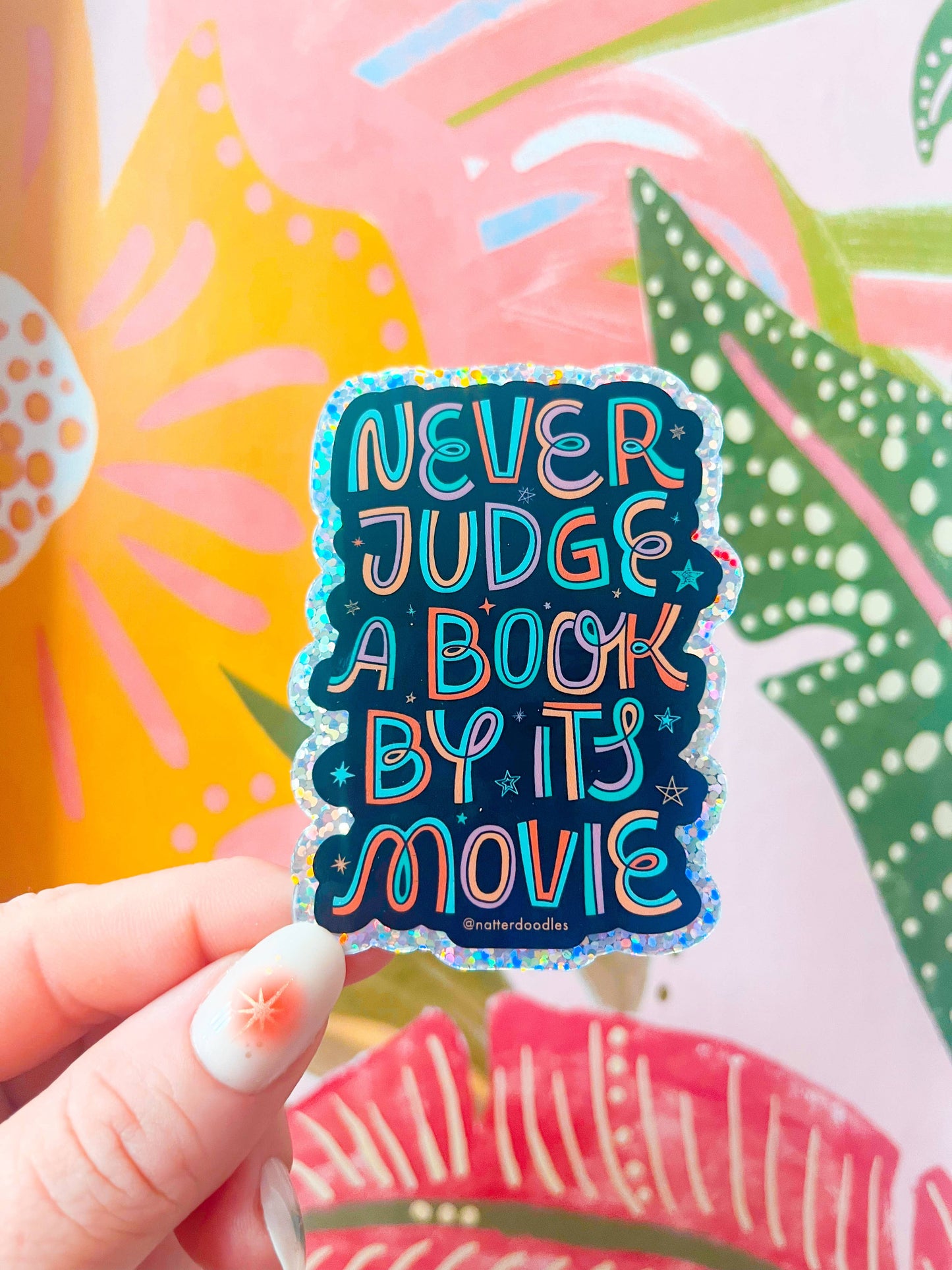 Never Judge a Book By Its Movie Bookstore Waterproof Sticker