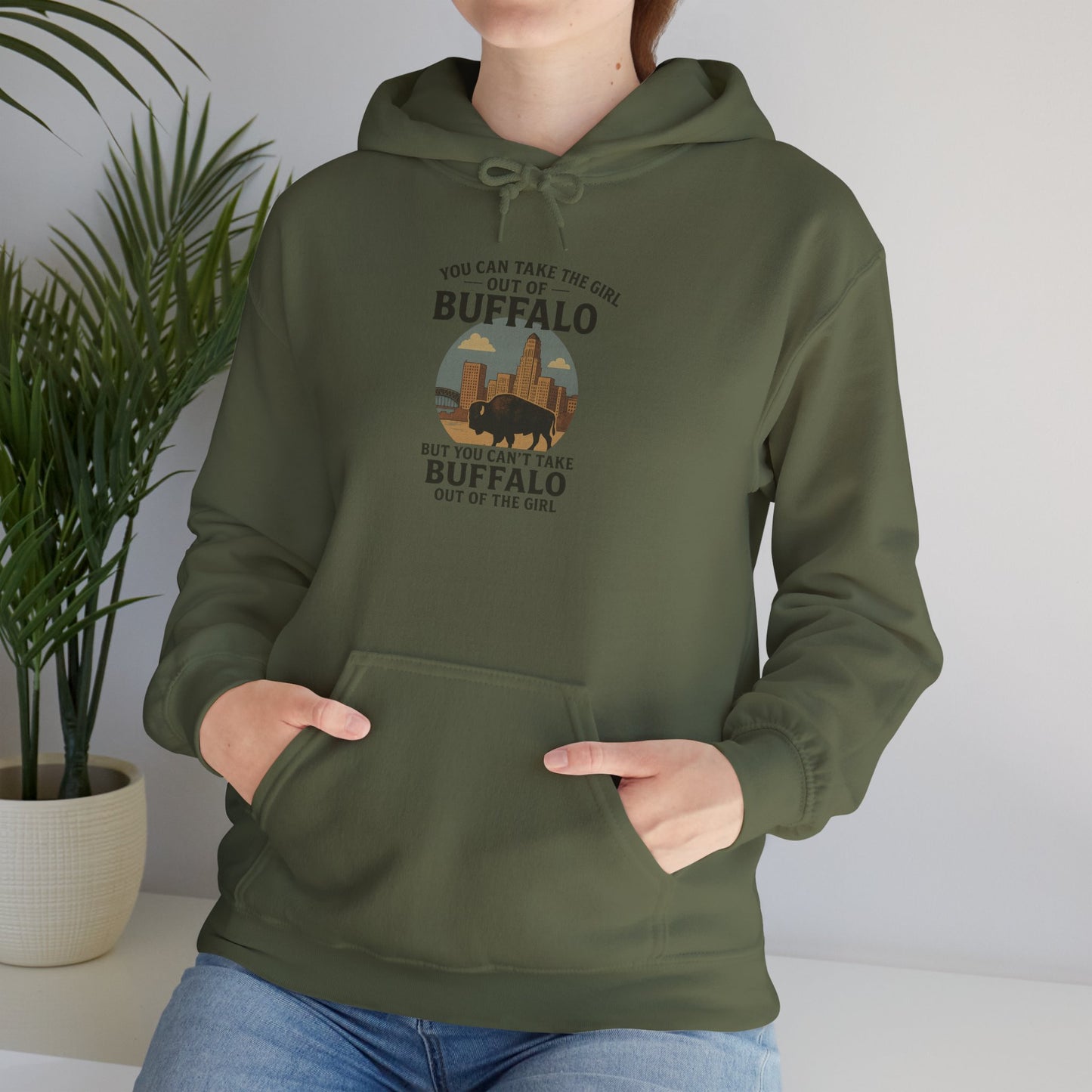 Buffalo Vibes Hooded Sweatshirt - Cozy Unisex Hoodie, Perfect Gift for Nature Lovers, Outdoor Adventures, Casual Wear