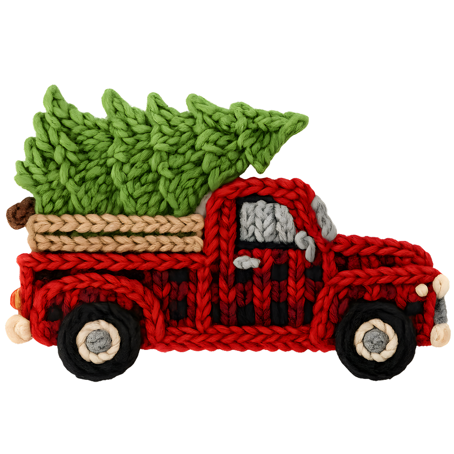 π Christmas Plaid Truck Tee β Cozy Faux Yarn Holiday T-Shirt