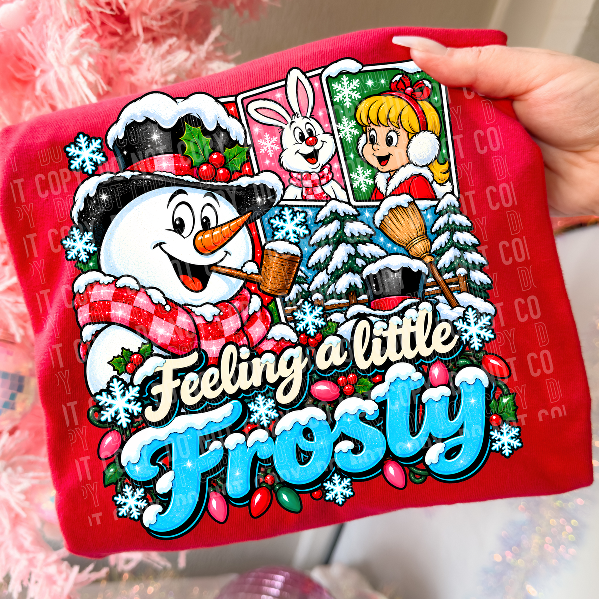 Feeling a Little Frosty Snowman Collage – Tee, Sweatshirt & Hoodie