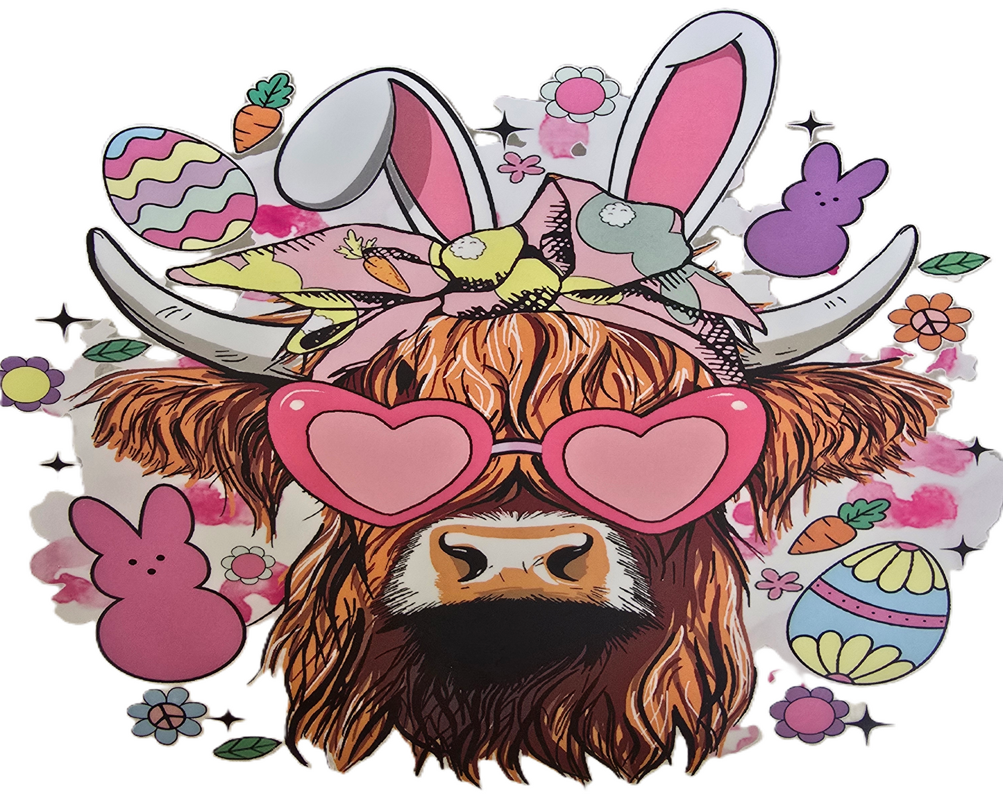 Highland Cow Easter Tee