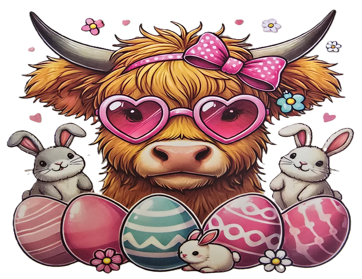 Highland Cow Easter Tee