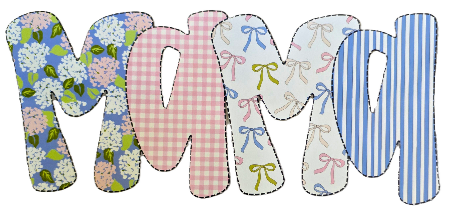 Mama in Stipes, Flowers, and Bows Tshirt