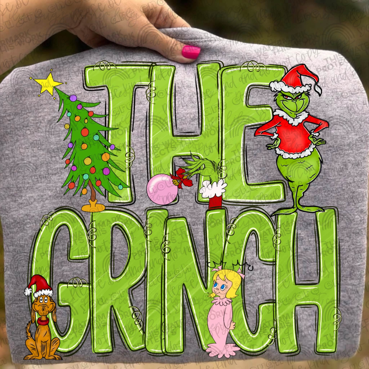 The Green Guy Holiday Character Collage – Tee, Sweatshirt & Hoodie