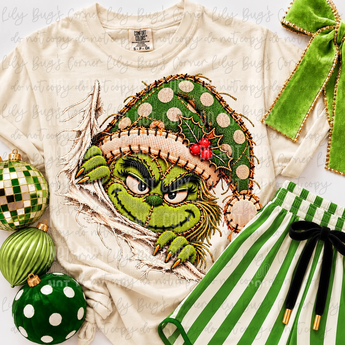 The Green Guy Patchwork Christmas – Tee, Sweatshirt & Hoodie