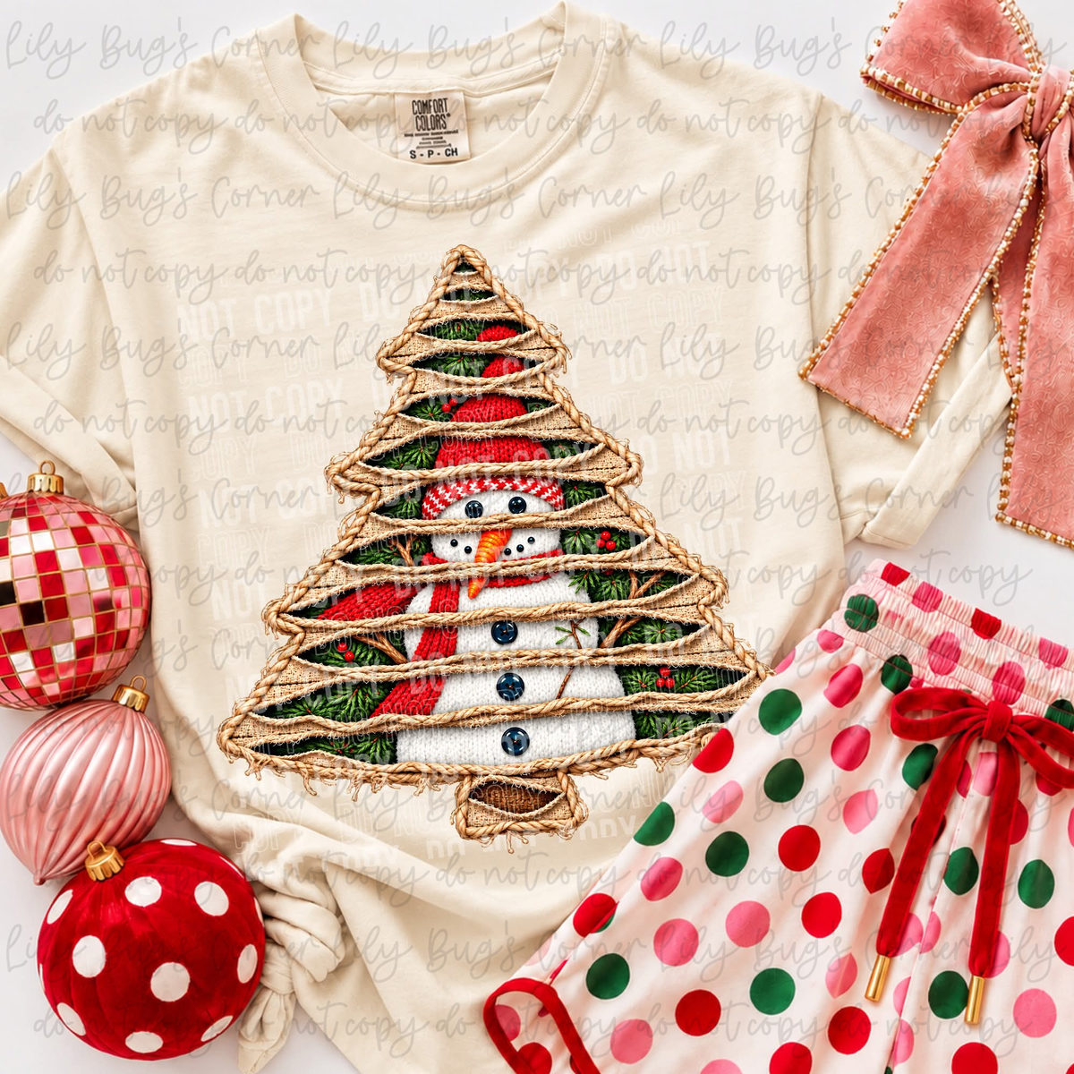 Rustic Snowman Christmas Tree – Tee, Sweatshirt & Hoodie