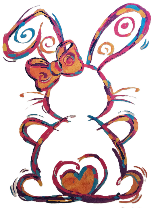 Swirl Bunny Butt Tshirt