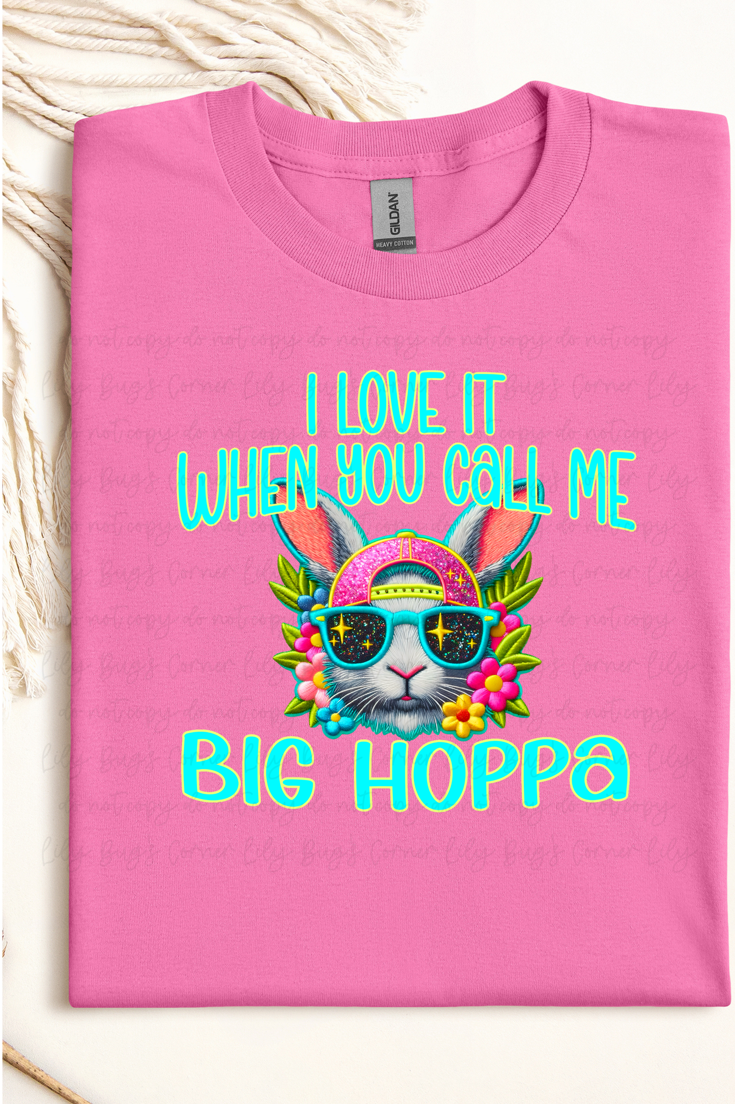 Big Hoppa Funny Easter Graphic T-Shirt | Humorous Easter Bunny Tee | Fun Spring Holiday Shirt