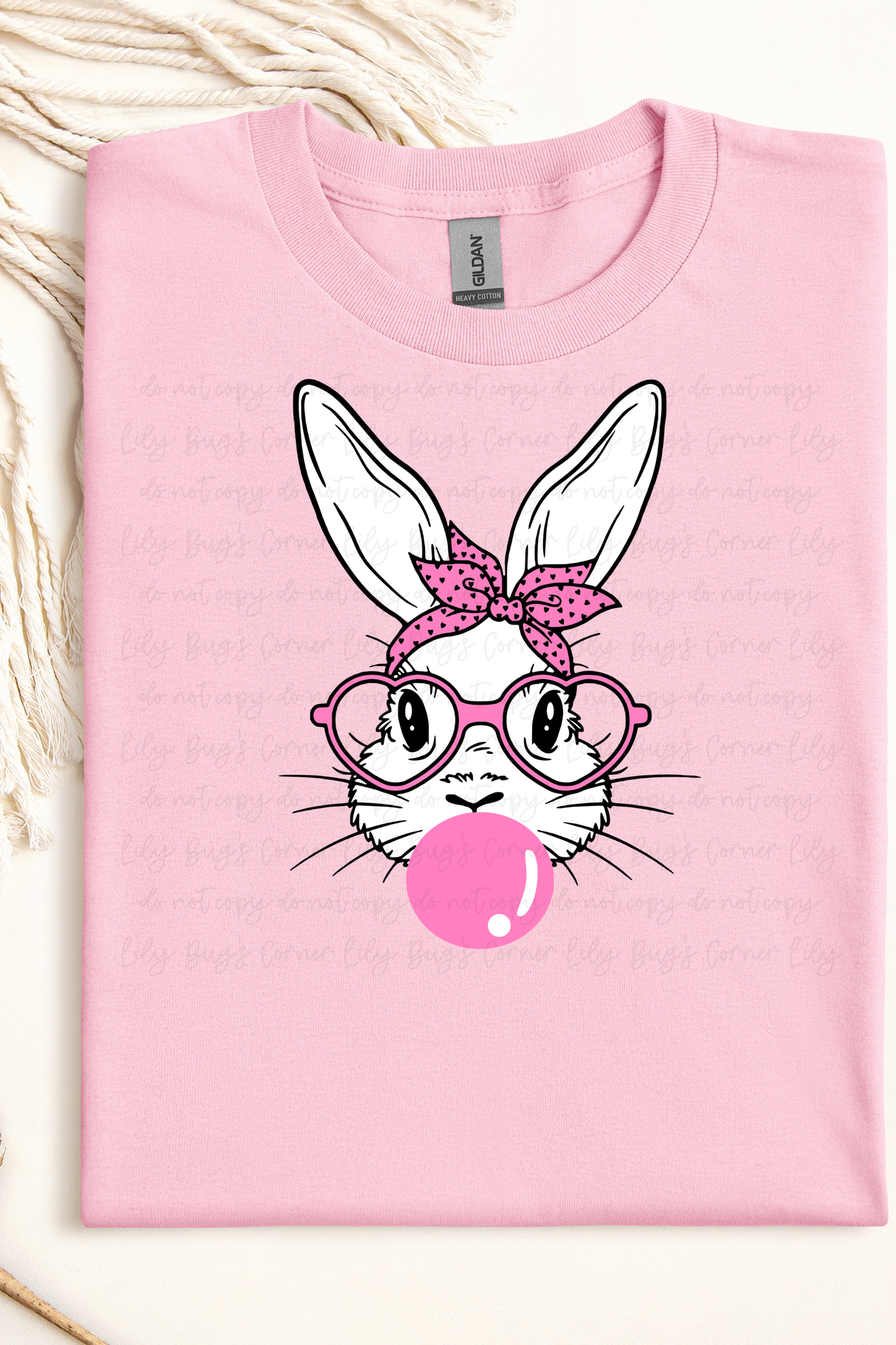 Bubblegum Bunny Easter Graphic T-Shirt | Cute Sassy Easter Bunny Face Tee | Spring Holiday Shirt
