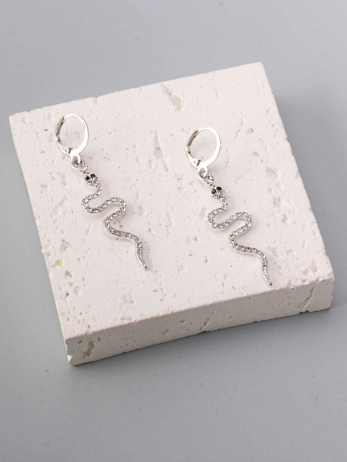 Women's Fashion Silver Snakes Earrings