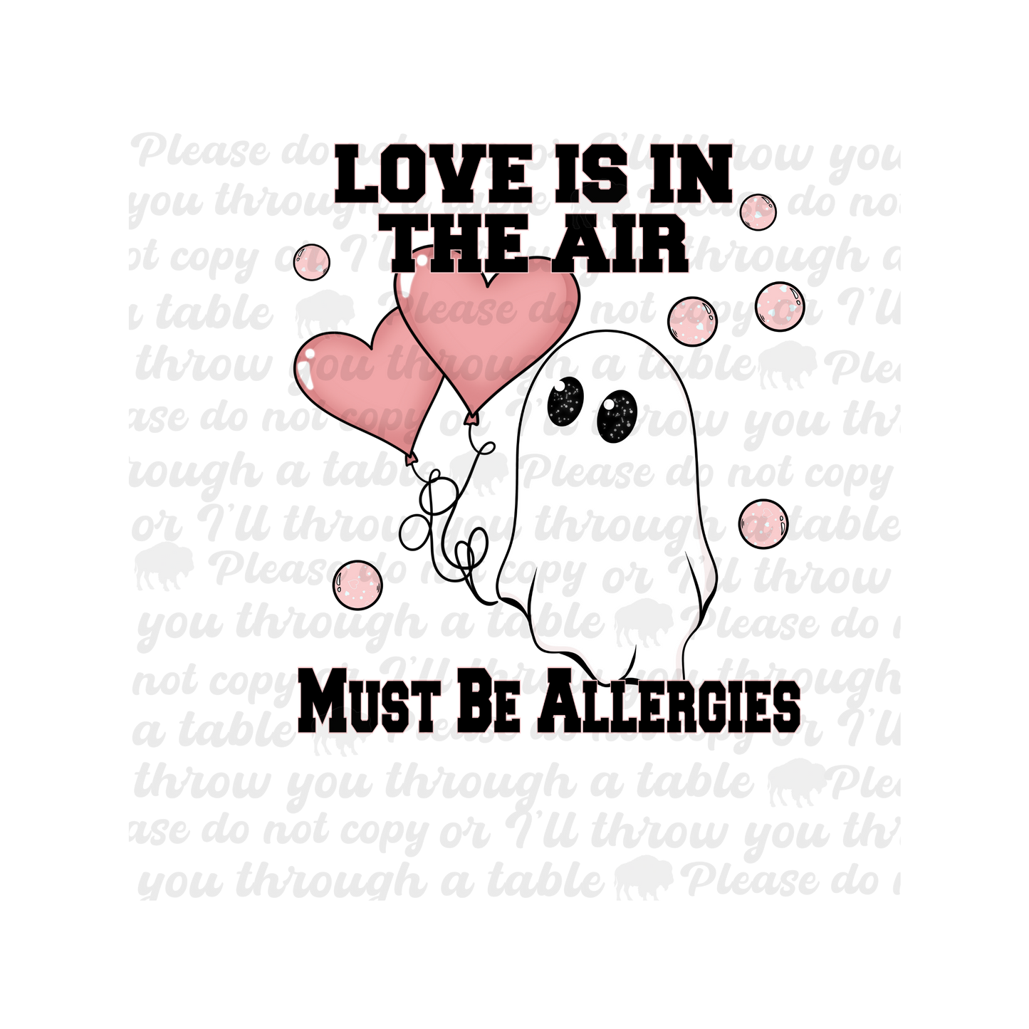 Love Is in the Air Shirt – Funny Valentine Ghost Graphic Tee