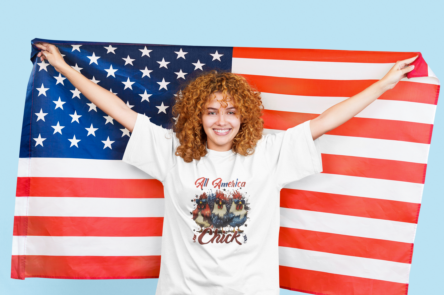 All America Chick Tshirt
