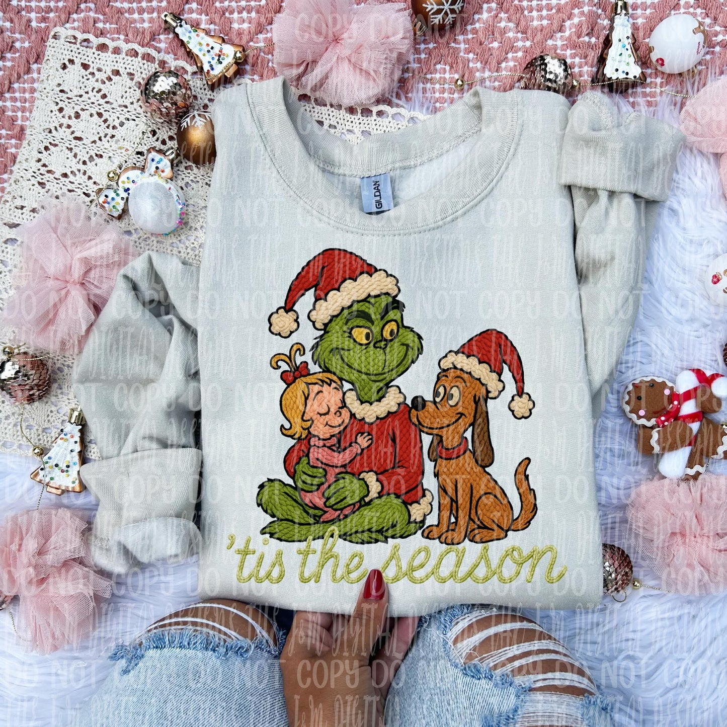 🎄 ‘Tis the Season Sweatshirt – Grinch Family Christmas Pullover