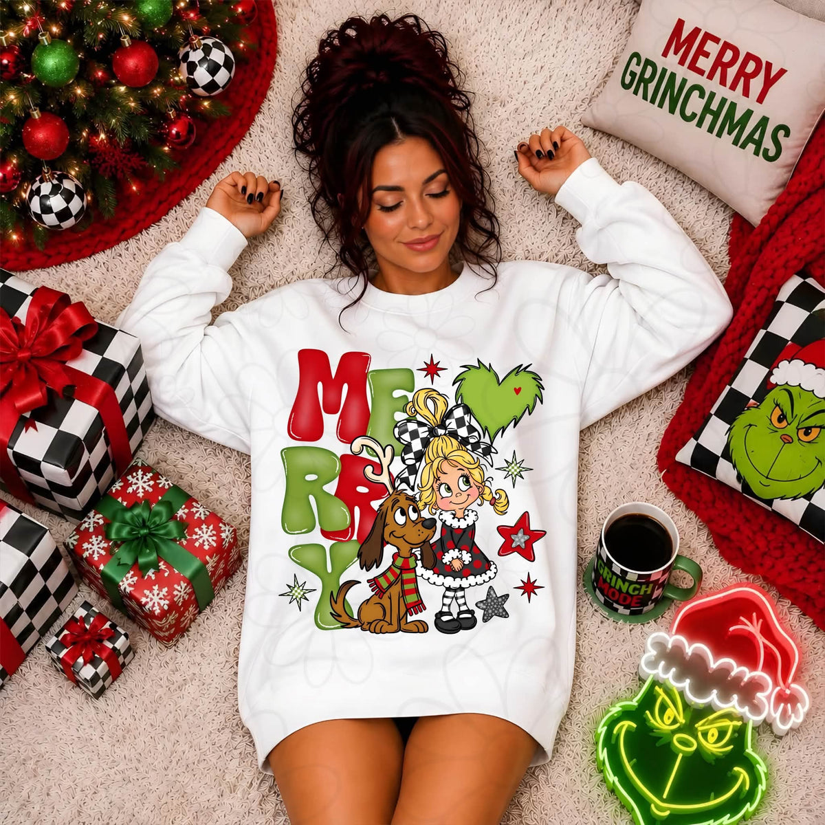 Merry Cindy Lou Who and Max – Tee, Sweatshirt & Hoodie