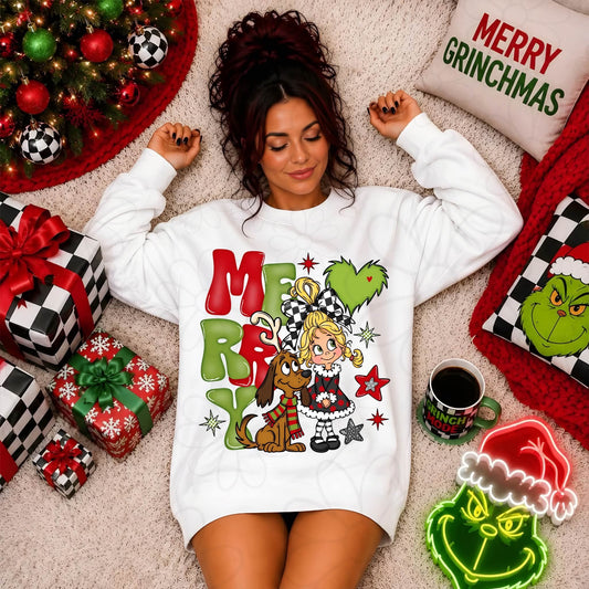 Merry Cindy Lou Who and Max – Tee, Sweatshirt & Hoodie