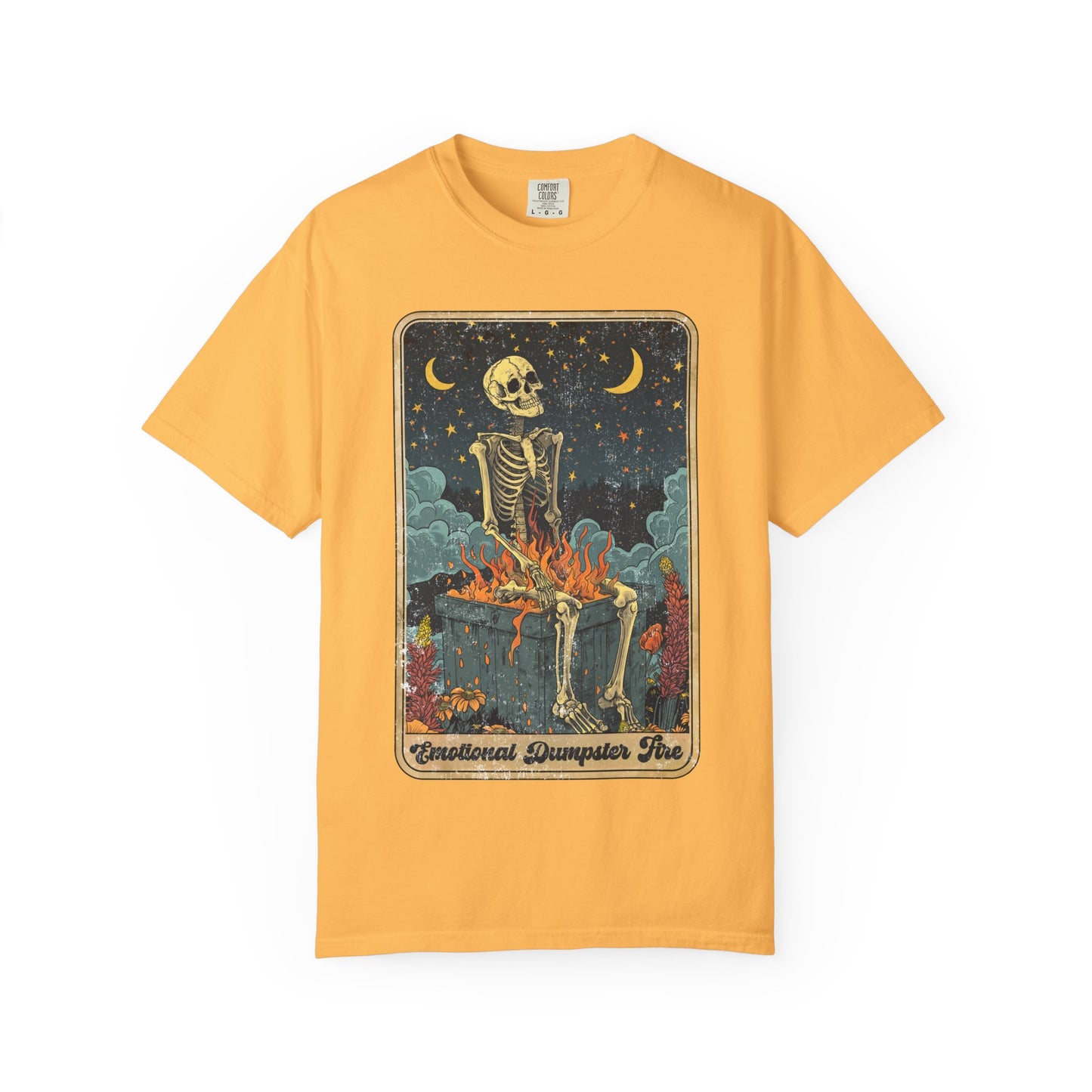 Skeleton in the Moonlight T-Shirt | Spooky Vintage Graphic Tee for Halloween, Casual Wear, Unisex Apparel, Fall Fashion, Gift for Art Lovers