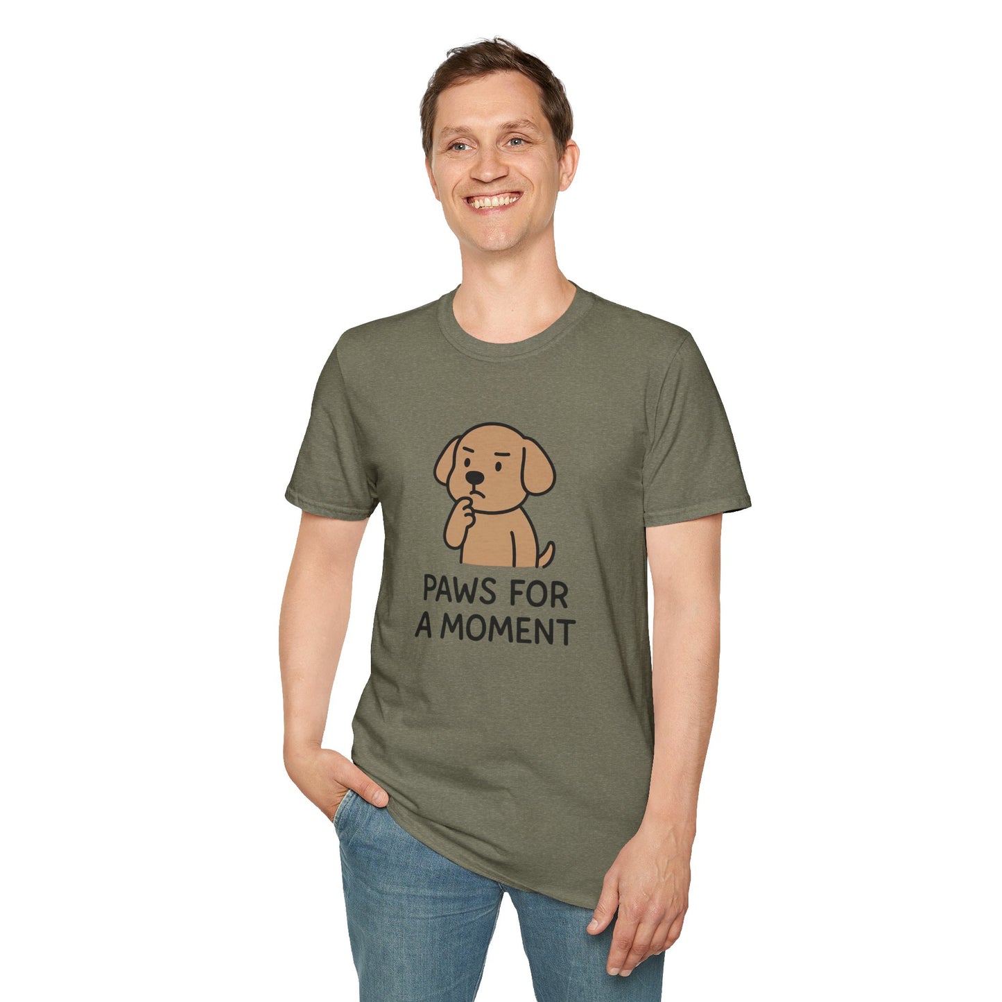 Paws For A Moment T-Shirt, Cute Dog Tee, Pet Lover Gift, Funny Graphic Tee, Casual Everyday Wear, Animal Enthusiast Apparel