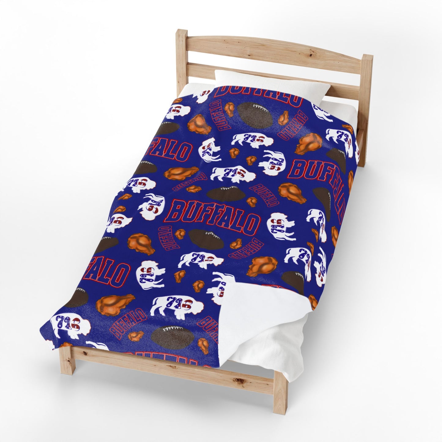Football Velveteen Plush Blanket – Team & Icons Pattern