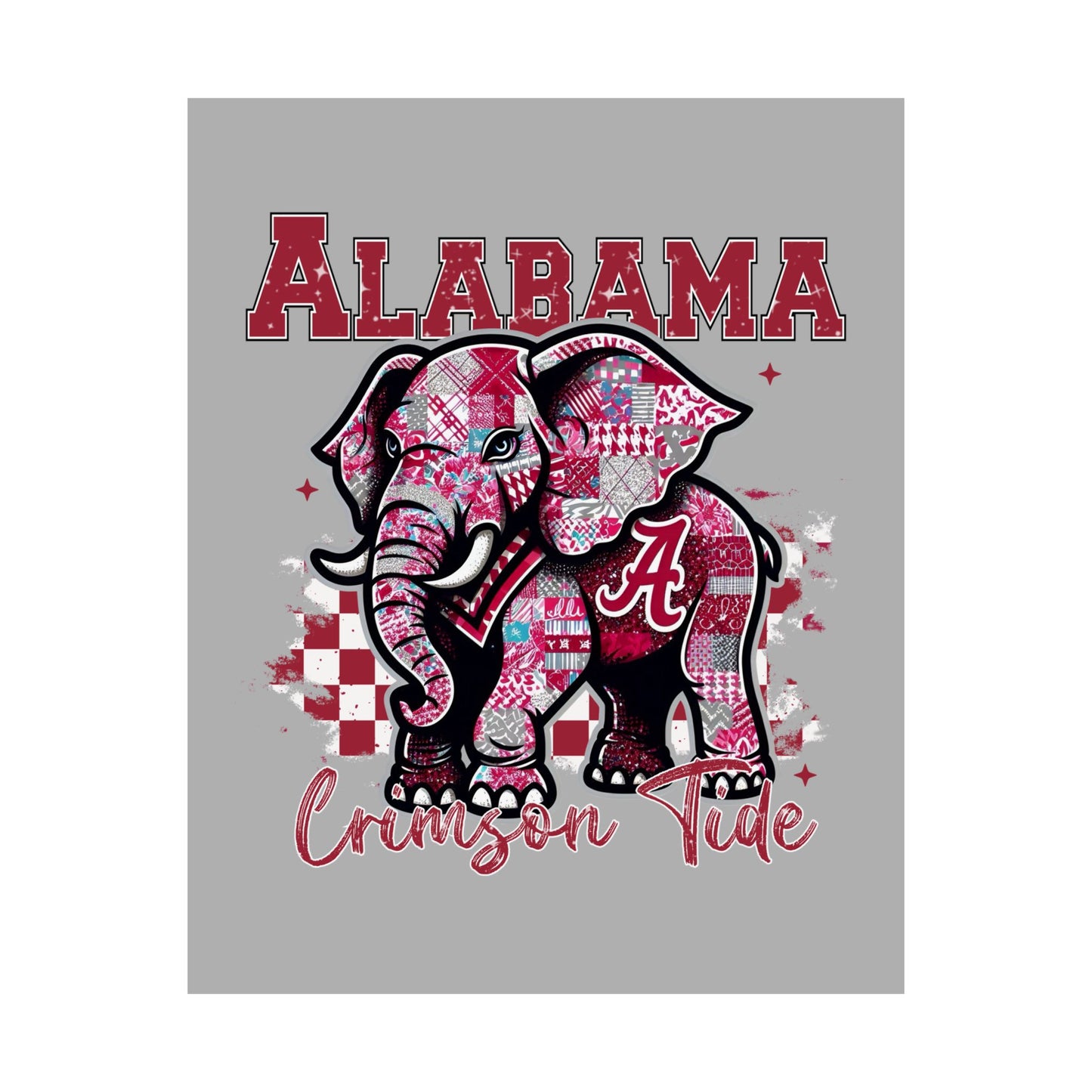 Alabama Crimson Tide Elephant Matte Poster