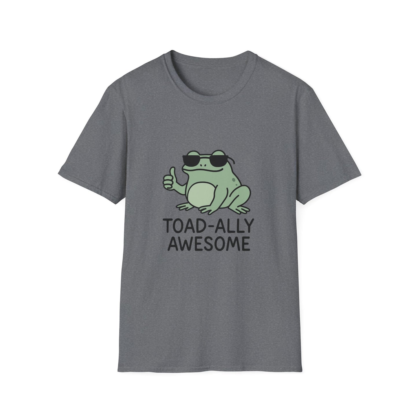 Toad-ally Awesome Unisex Softstyle T-Shirt, Funny Frog Tee, Gift for Animal Lovers, Casual Wear, Birthday Present, Green Humor Shirt