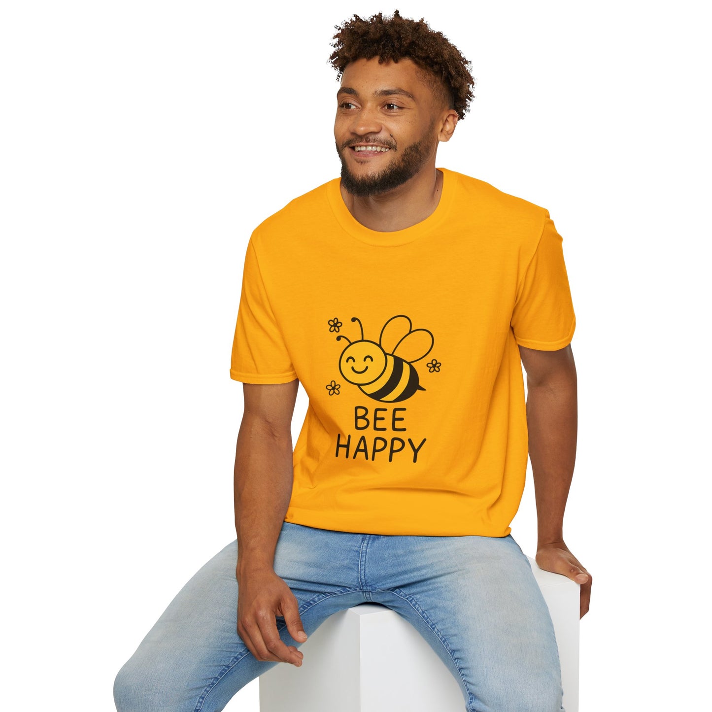Bee Happy Unisex Softstyle T-Shirt | Cute Bee Graphic Tee, Fun Gift for Kids and Adults, Summer Vibe Shirt, Bee-themed Apparel, Nature [...]