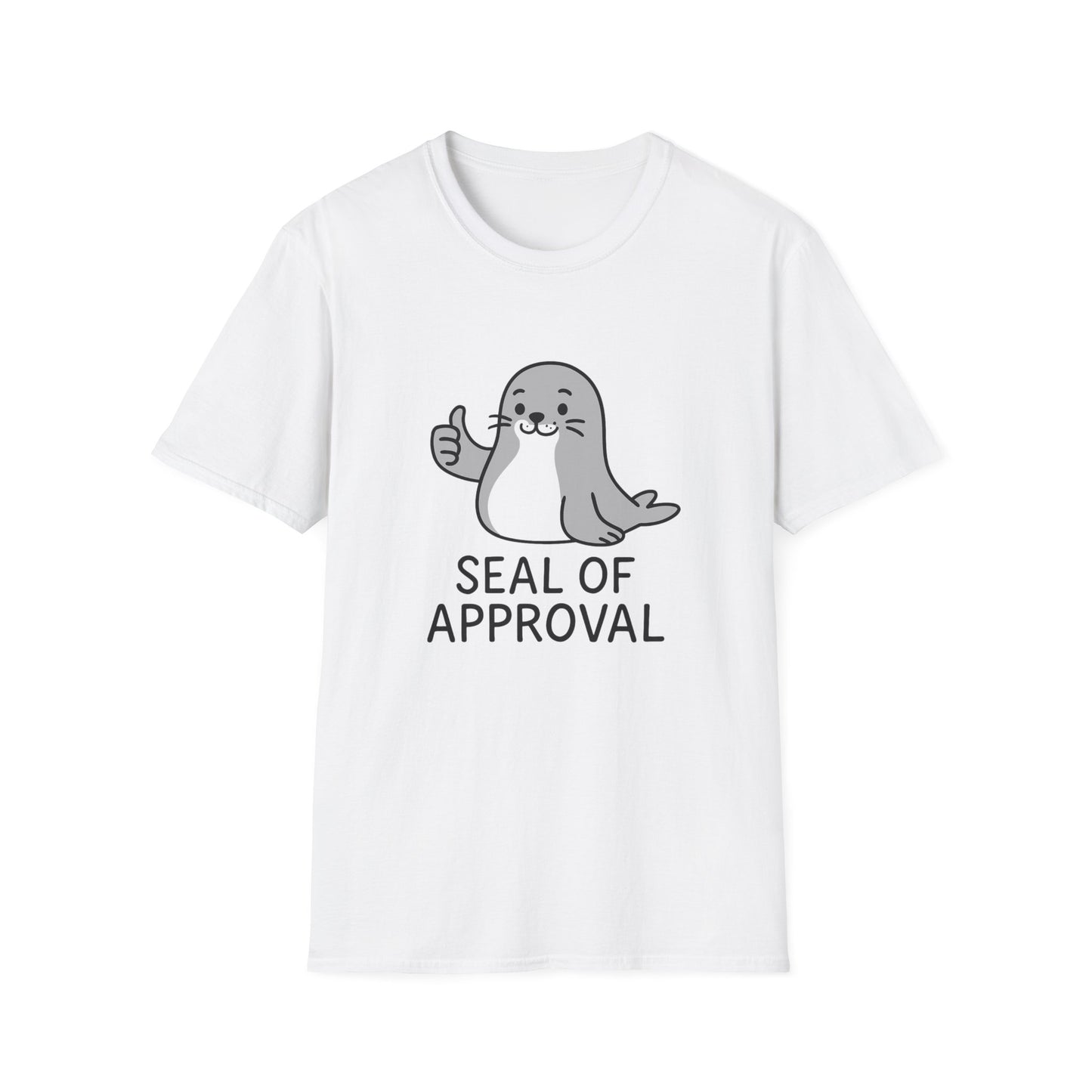 Cute Seal of Approval T-Shirt, Funny Tee, Gift for Animal Lovers, Unisex Softstyle Shirt, Casual Wear, Birthday Present