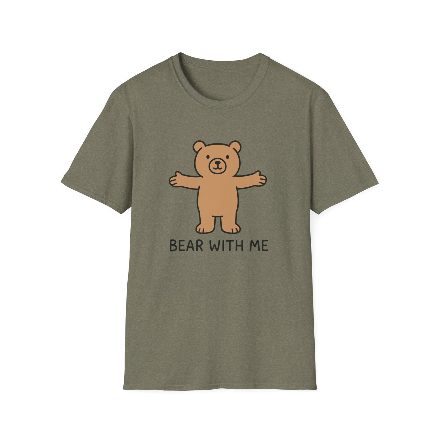 Cute Bear Graphic T-Shirt | Bear with Me Tee, Gift for Animal Lovers, Fun Casual Wear, Birthday Gift, Unisex Softstyle Shirt