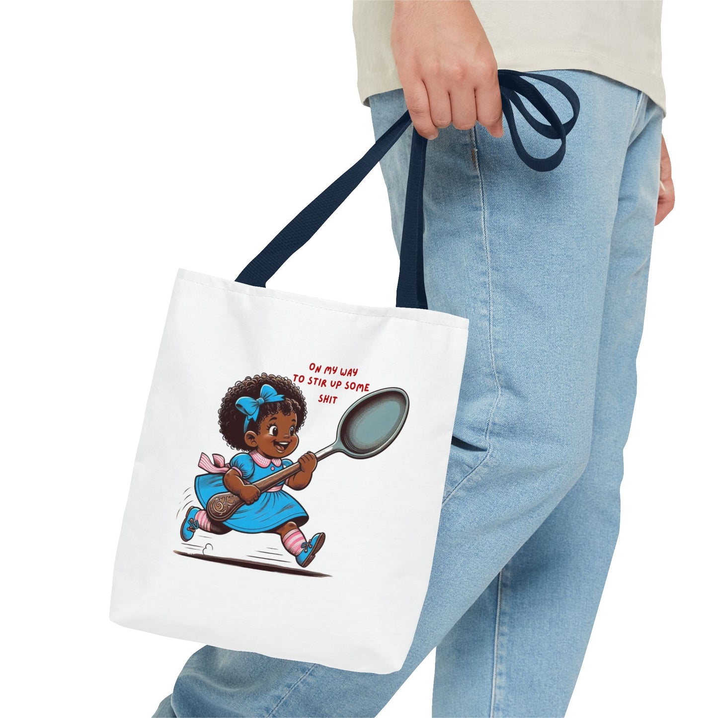 Playful Tote Bag for Creative Souls, Perfect for Shopping, Gifts, Art Lovers, Everyday Use, 'Oh My Way to Stir Up Some Shit'