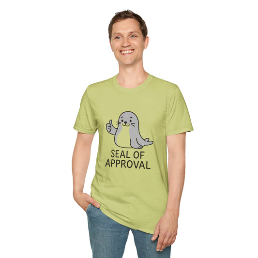 Cute Seal of Approval T-Shirt, Funny Tee, Gift for Animal Lovers, Unisex Softstyle Shirt, Casual Wear, Birthday Present