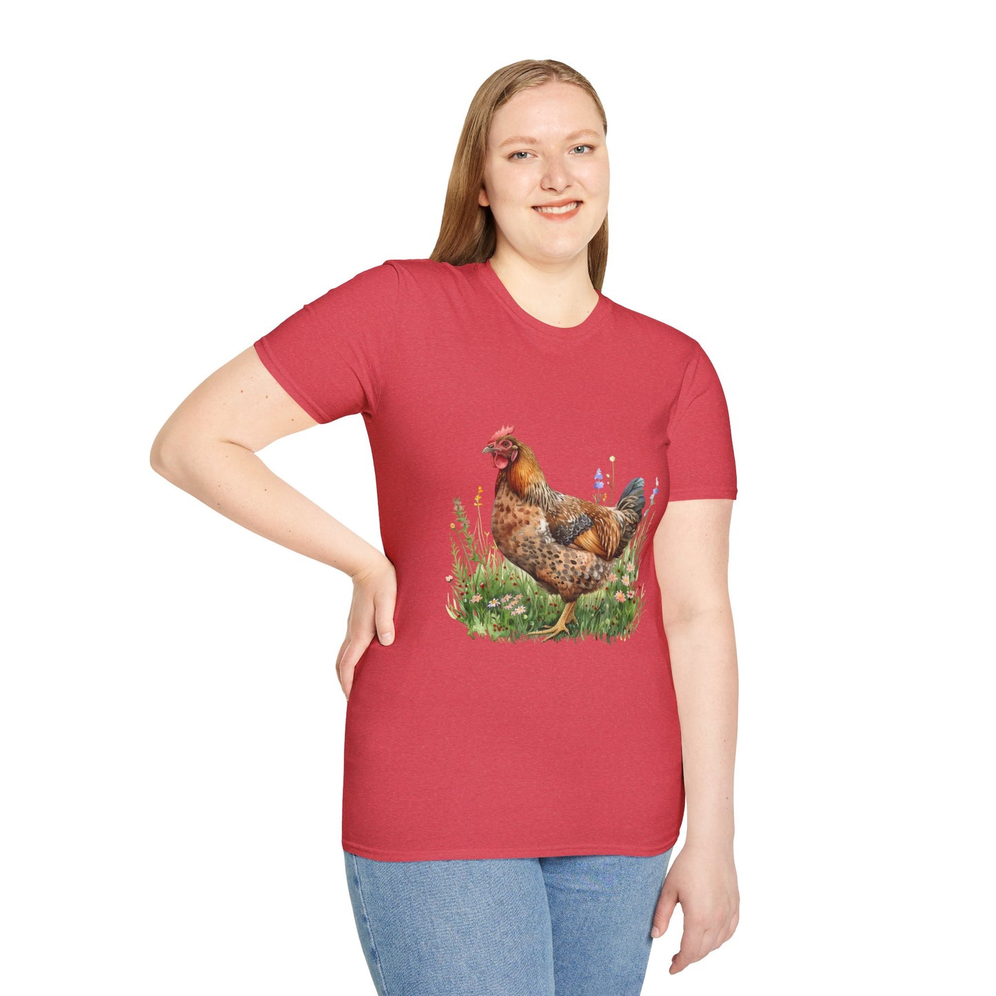 Charming Chicken T-Shirt, Farm Animal Tee, Unisex Graphic Shirt, Nature Lovers Gift, Country Style Casual Wear