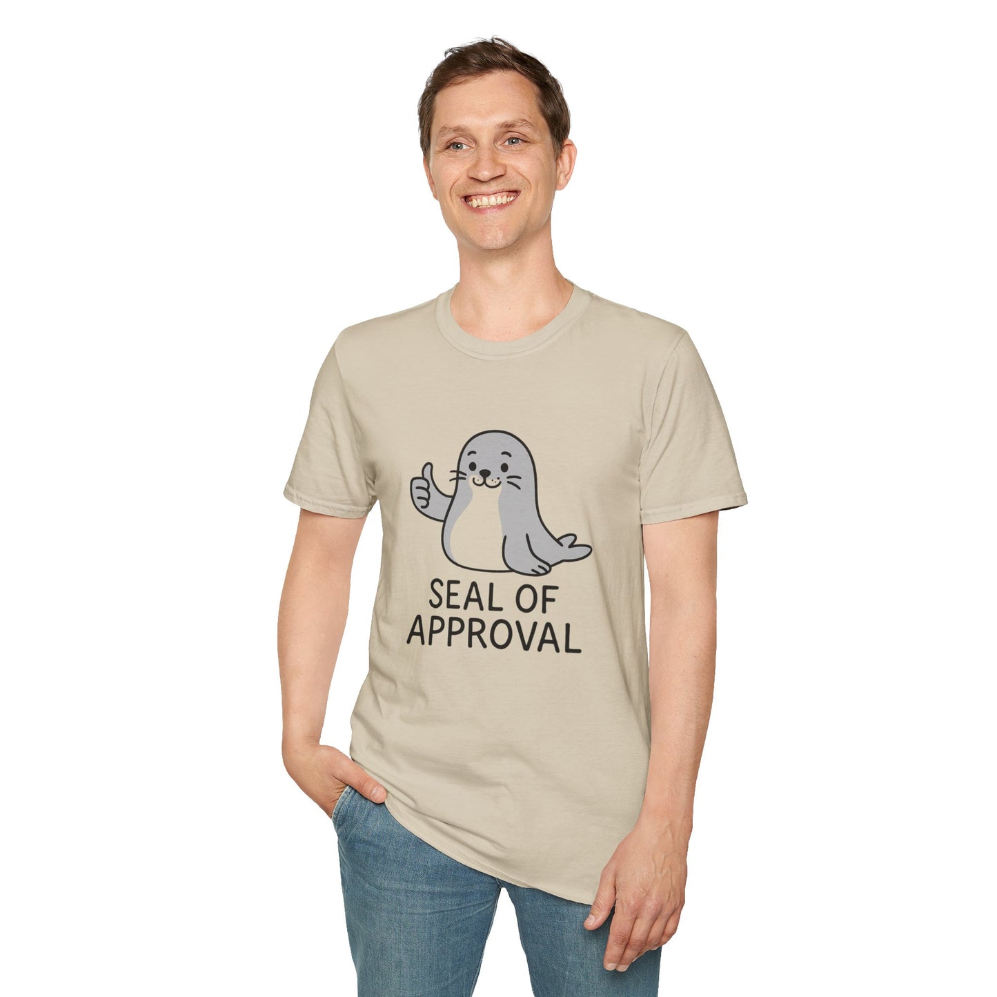 Cute Seal of Approval T-Shirt, Funny Tee, Gift for Animal Lovers, Unisex Softstyle Shirt, Casual Wear, Birthday Present