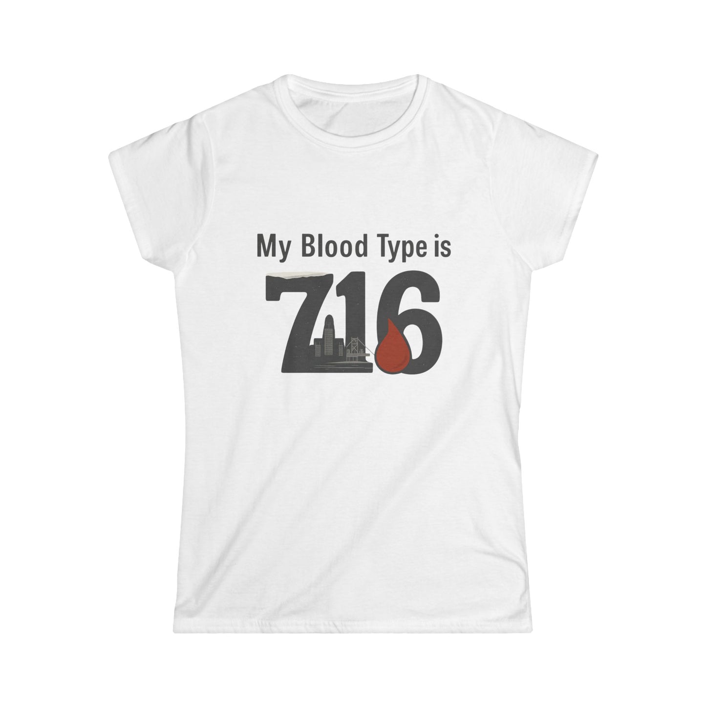 Buffalo Blood Type Tee | Softstyle Shirt, Gift for Buffalo Lovers, Casual Wear, Perfect for Birthdays and Celebrations