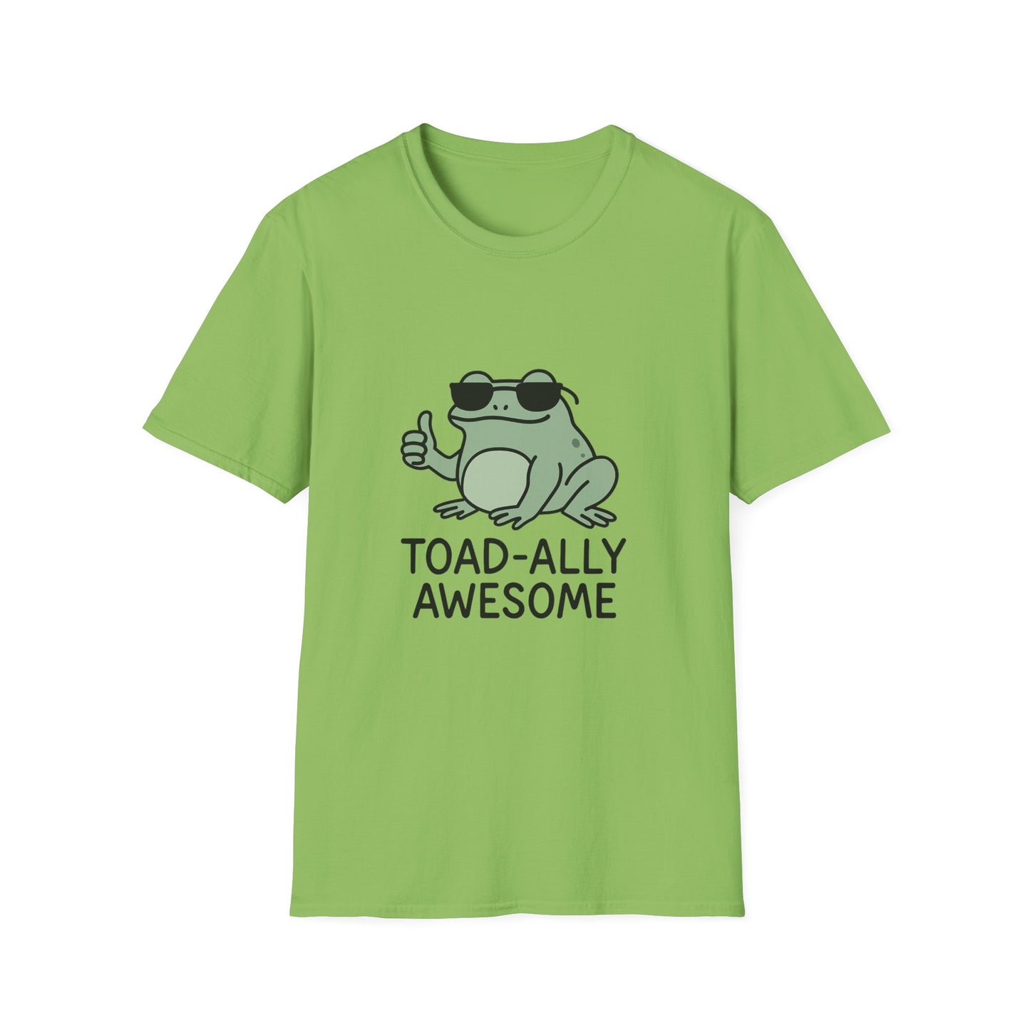 Toad-ally Awesome Unisex Softstyle T-Shirt, Funny Frog Tee, Gift for Animal Lovers, Casual Wear, Birthday Present, Green Humor Shirt