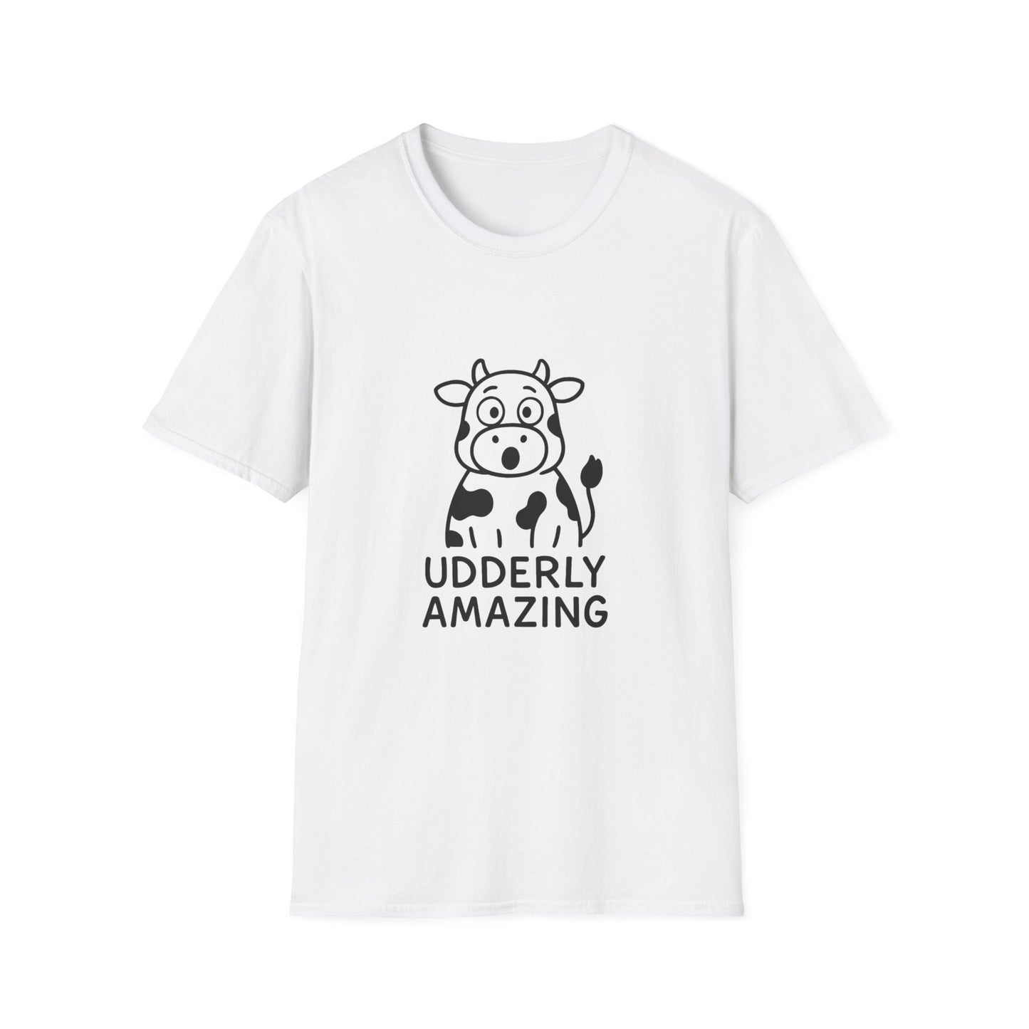 Udderly Amazing Cow T-Shirt | Funny Farm Animal Tee, Gift for Animal Lovers, Dairy Themed Apparel, Cute Cow Shirt